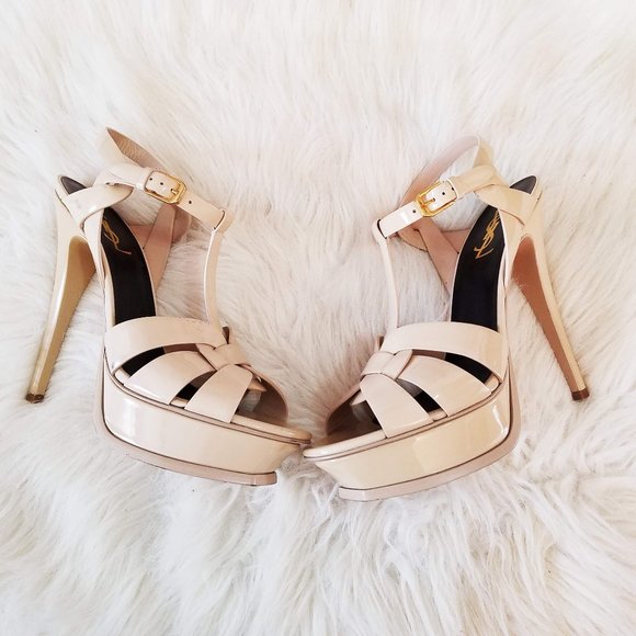 Saint Laurent Tribute High Heel Sandals - Nude - Picture 5 of 8